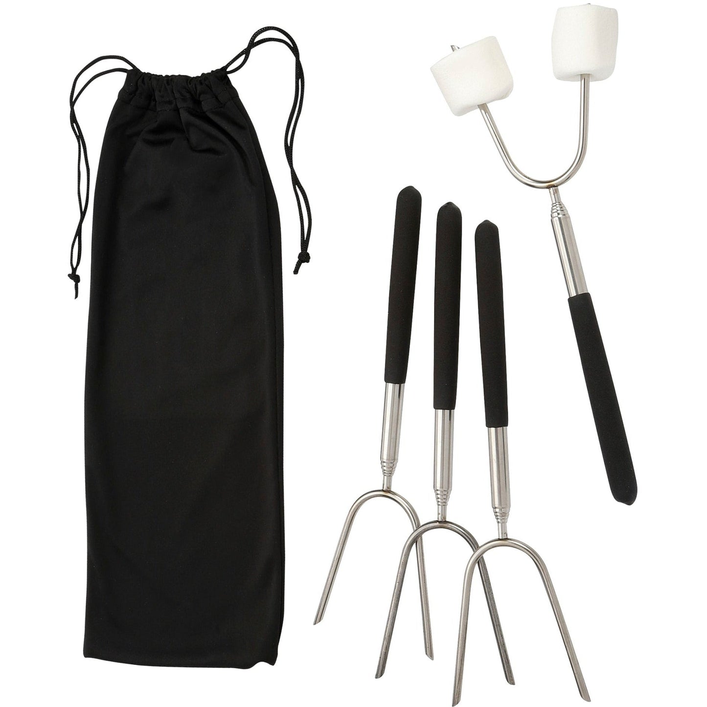 Extendable 34" Roasting Sticks with Carrying Case