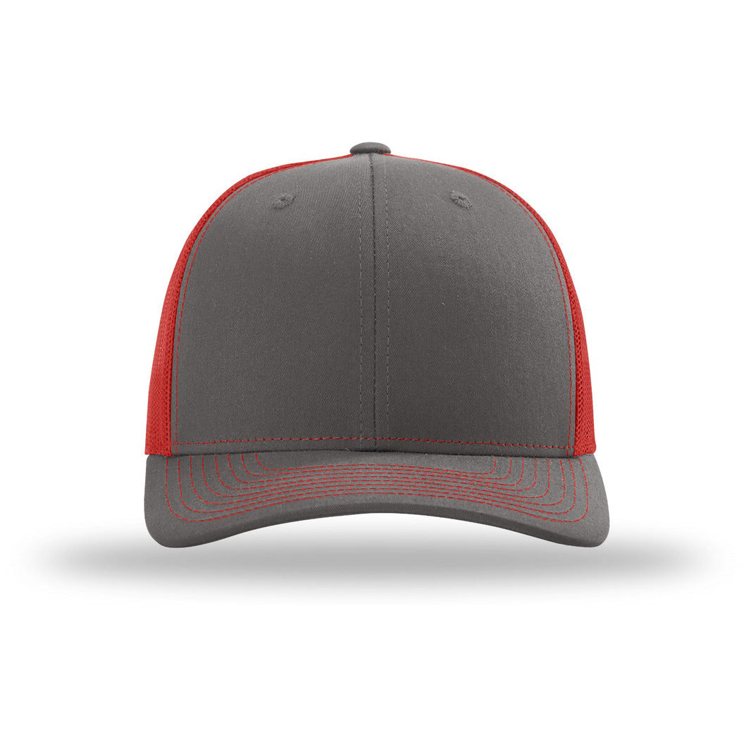 112-Charcoal/ Red