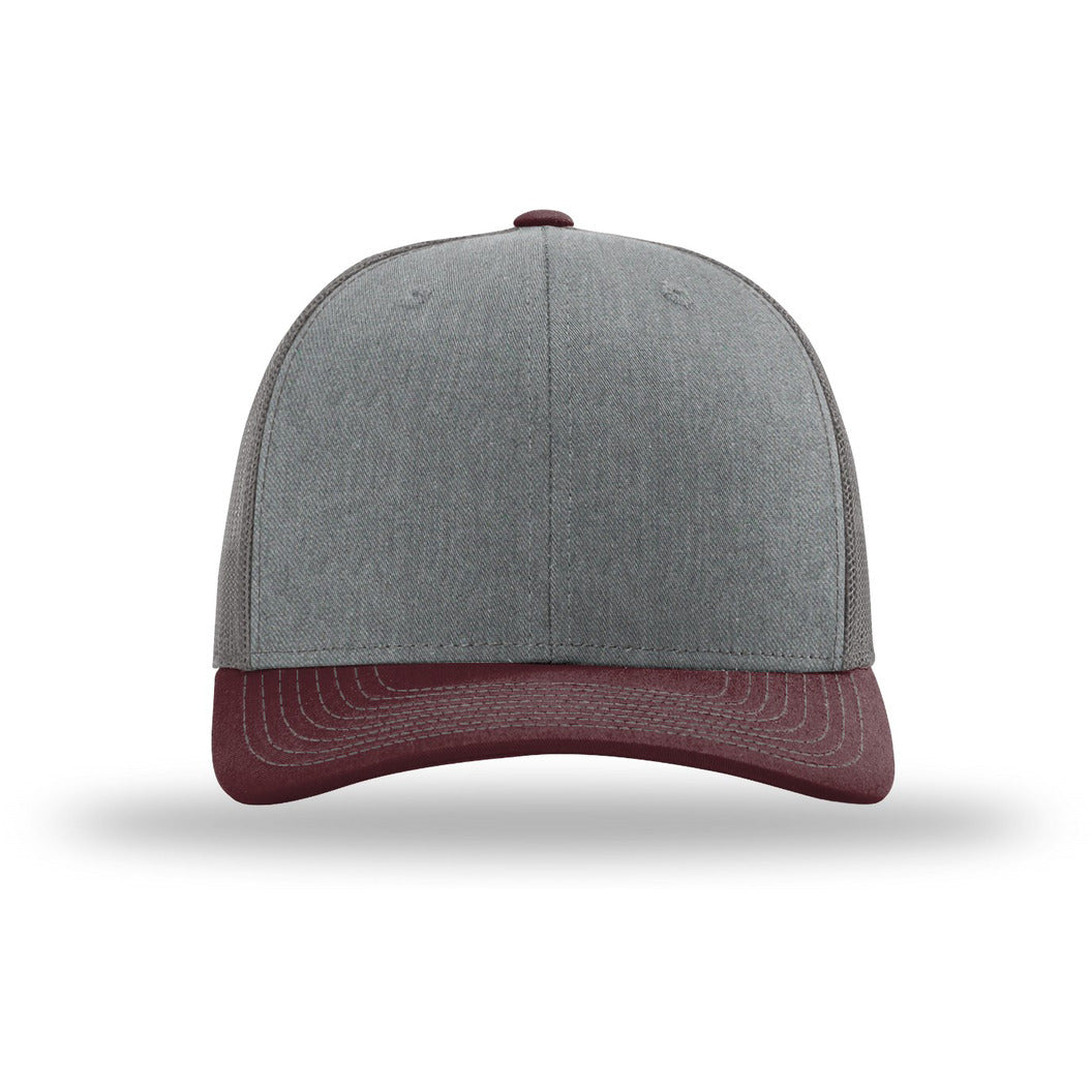 112-Heather Grey/ Charcoal/ Maroon