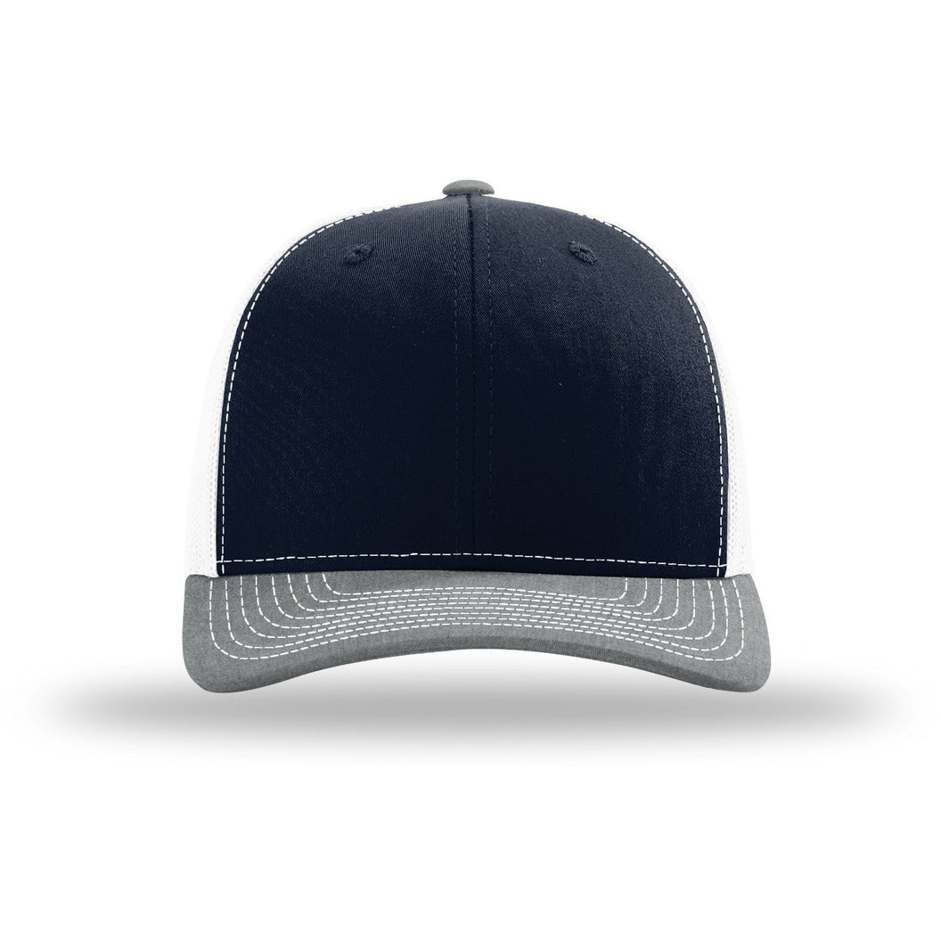 112-Navy/ White/ Heather Grey